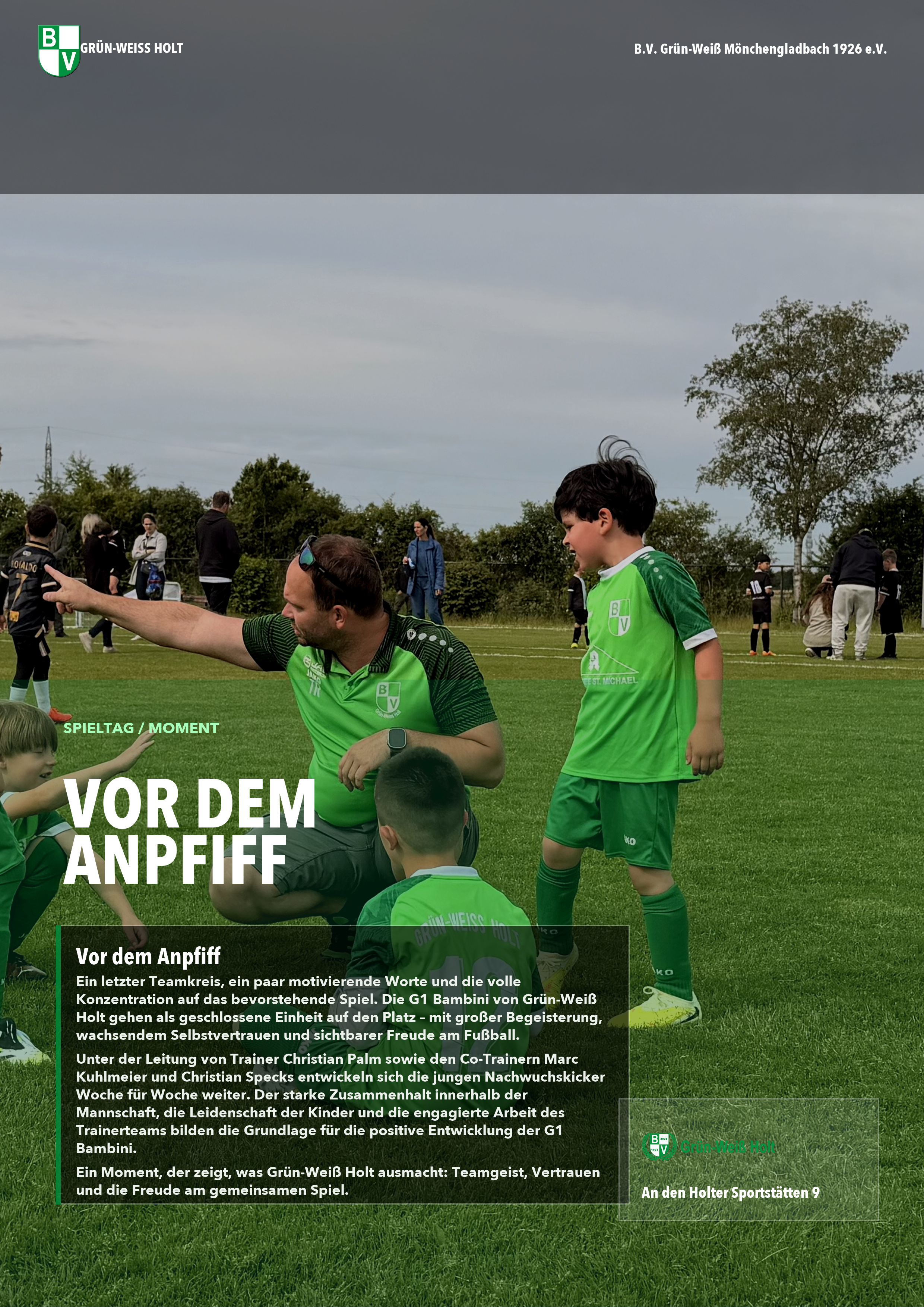 Vor dem Anpfiff